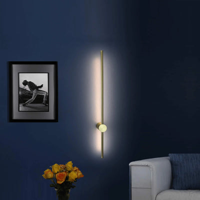 Wall Lamp - Metal - Gold - 60 x 13 cm