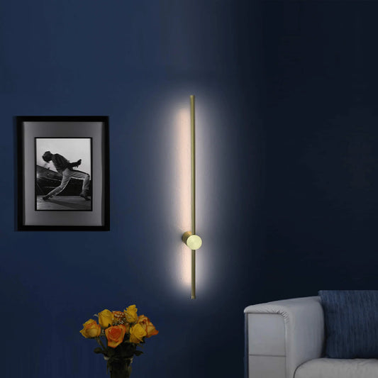 مصباح جداري - معدن - ذهبي - 60 × 13 سم