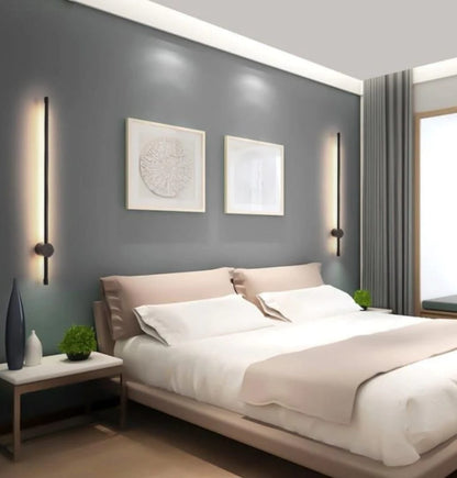 مصباح جداري - معدني - أسود - 60 × 13 سم