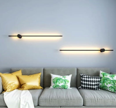 Wall Lamp - Metal - Black - 60 x 13 cm