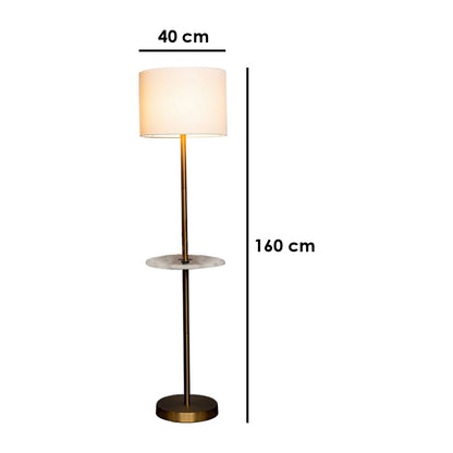 مصباح أرضي - معدن - ذهبي - 160×40 سم