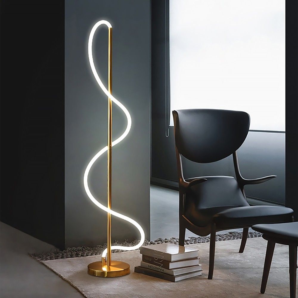 Floor Lamp - Metal - Gold -160x30 cm