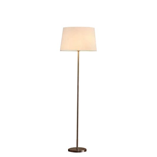 مصباح أرضي - معدني - فضي وأبيض - 155 × 35 سم