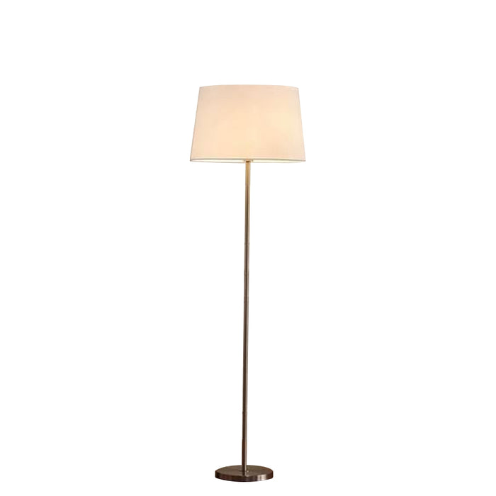 مصباح أرضي - معدني - فضي وأبيض - 155 × 35 سم