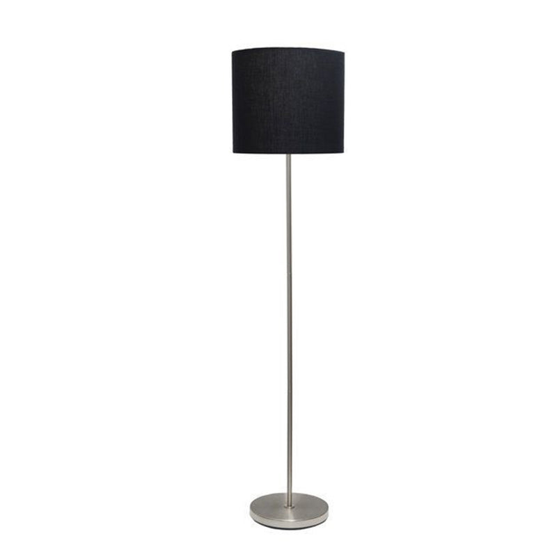 Floor Lamp - Metal - Silver & Black- 155x30 cm