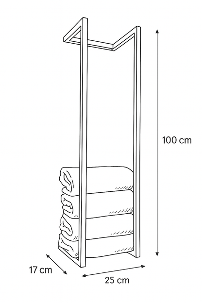 حامل مناشف - فولاذ - ذهبي - ST.TH.200.0010