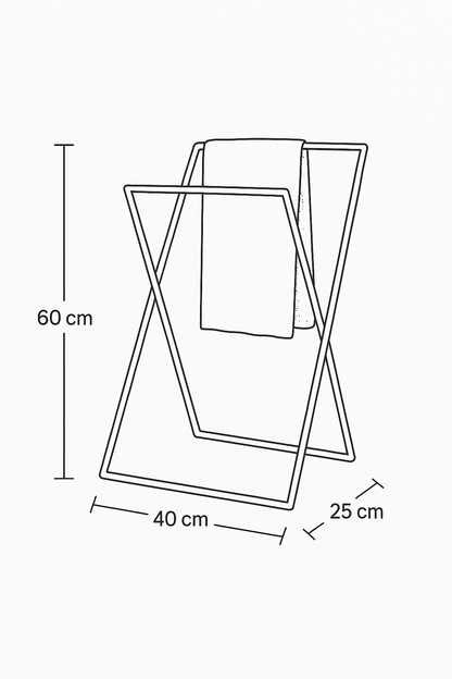 Towel Holder  Steel  Black