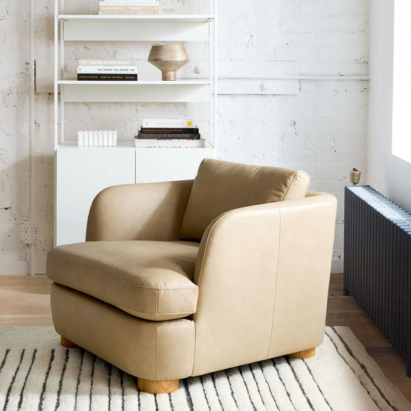 Chair - Natural Wood - Multi Fabrics - Beige - 97 x 97 x 81 cm