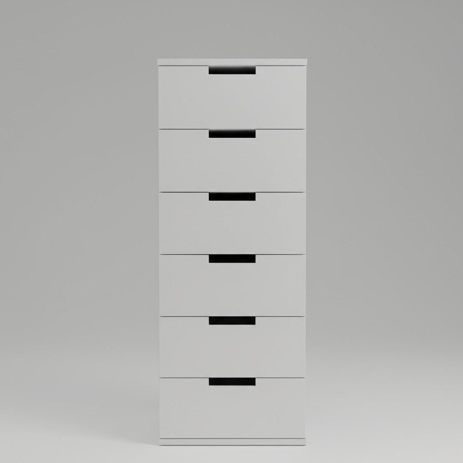 Drawer Unit - MDF Wood  - White - 40x42x145 cm