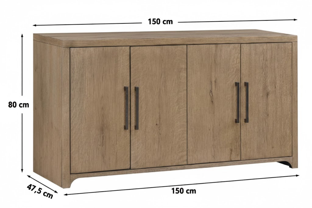 Buffet - MDF Wood - Beige - 150x80x47 cm
