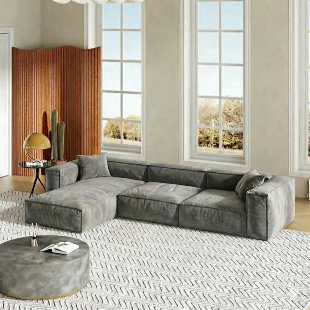 Sofa - L Shape - Beech Wood - Multi Color - 290x170x90 cm