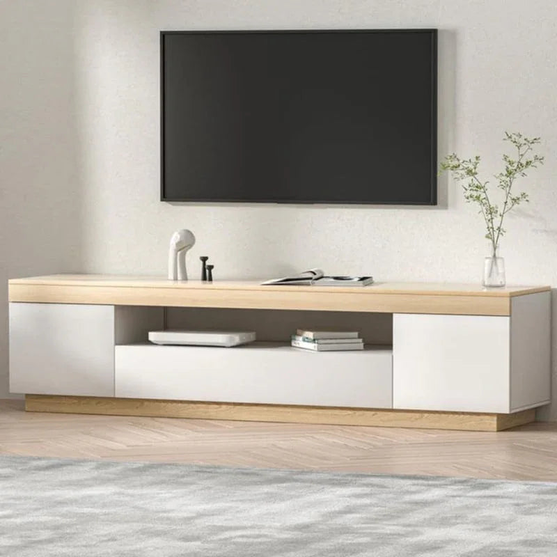 TV Unit- MDF Wood - White & Beige - 180x30x45 cm - Cataloug