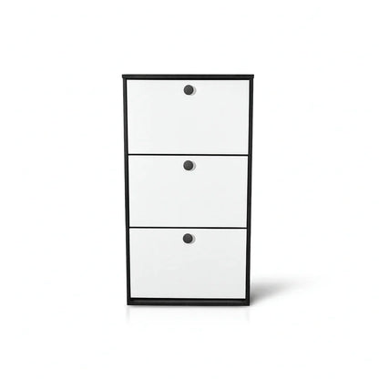 Shoe Rack - MDF Wood - Black & White - 60x30x113 cm - Cataloug