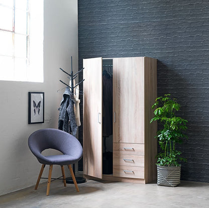 Wardrobe - MDF Wood - Beige - 120 x 220 cm