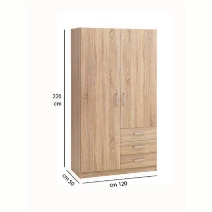 Wardrobe - MDF Wood - Beige - 120 x 220 cm