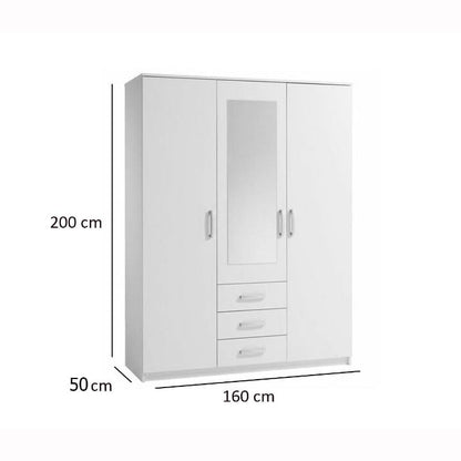 دولاب - خشب ام دي اف  - أبيض - 160 × 200 سم