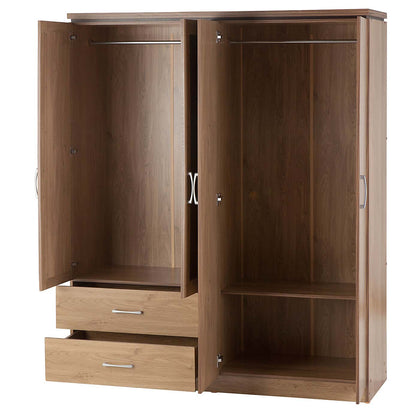 Wardrobe - MDF Wood -  Brown - 160 x 220 cm