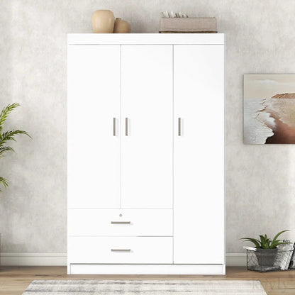 Wardrobe - MDF Wood - White - 170x100cm