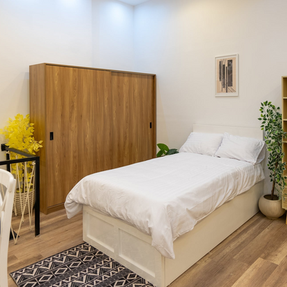 دولاب  - خشب ام دي اف  - بني - 200 × 200 سم