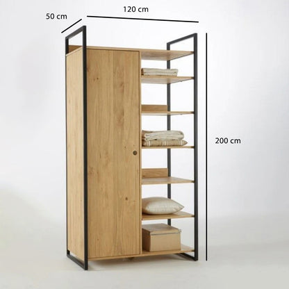 دولاب - خشب ام دي اف - بيج - 200x120 سم