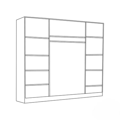 Wardrobe - MDF - White - 210x160cm