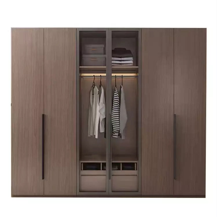 دولاب - أم دي أف- بني غامق - 210x240 سم