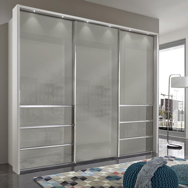 Wardrobe - MDF - White- 220x240 cm