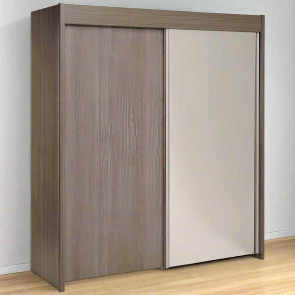 Wardrobe - MDF - Brown- 220x200 cm