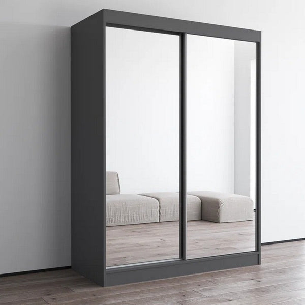 Wardrobe - MDF - Gray- 220x120 cm
