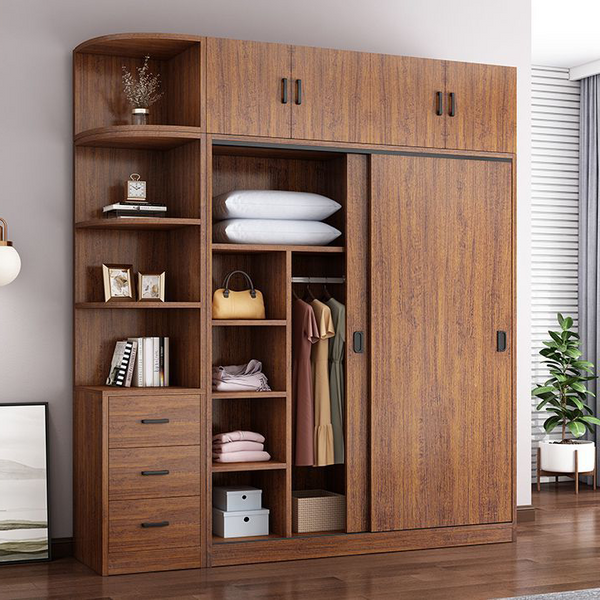 Wardrobe - MDF - Brown - 240x200 cm