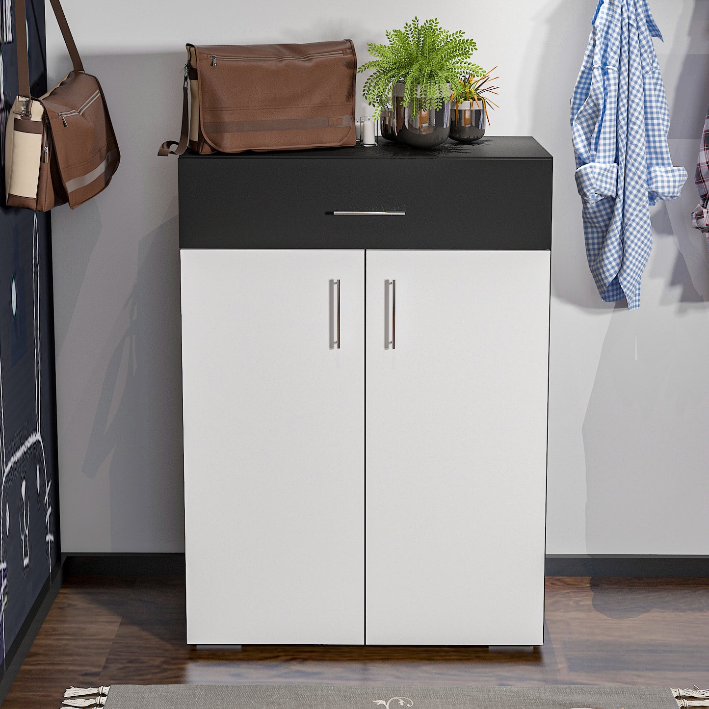 Shoe Cabinet - Multi Color - MDF - 112x80x37 cm