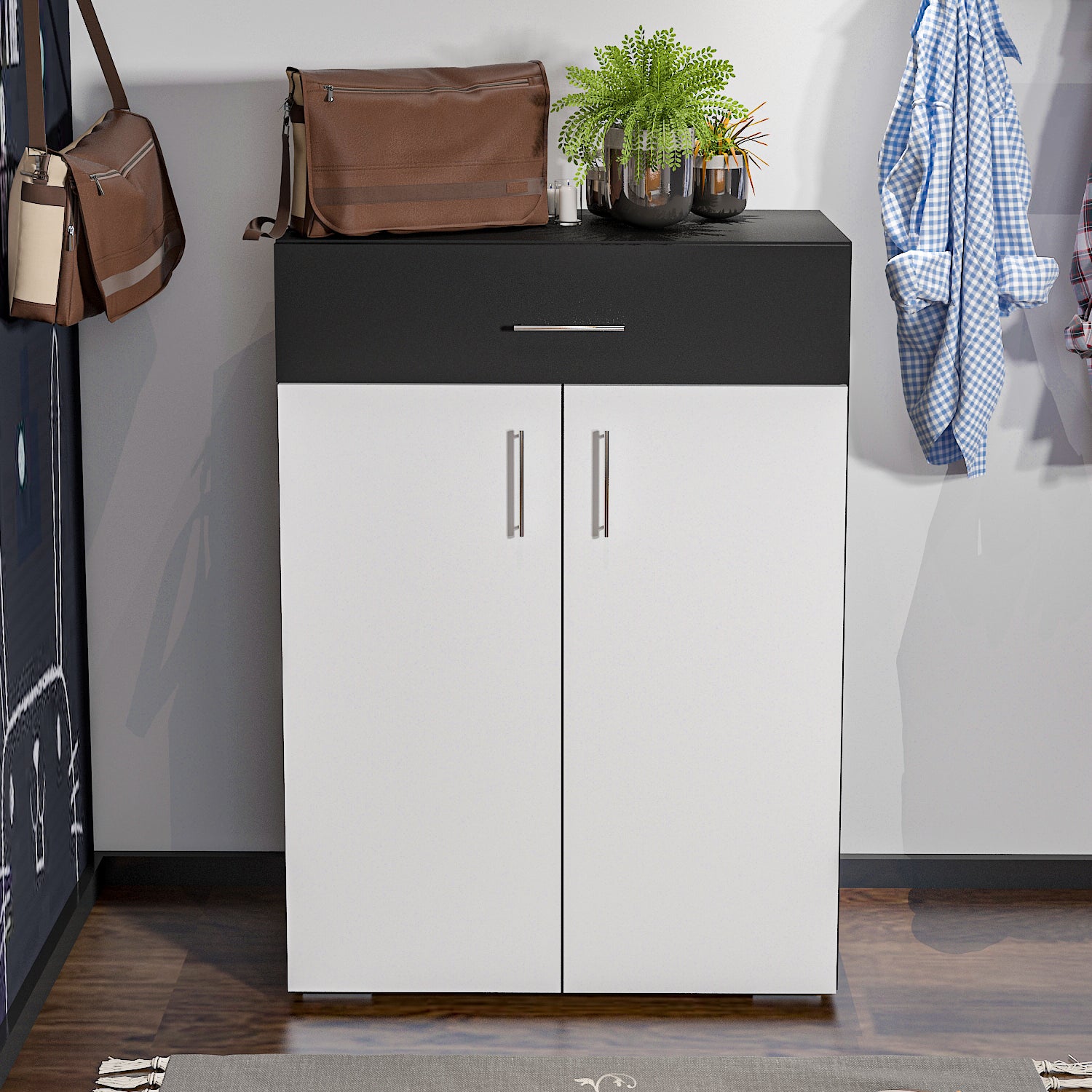 Shoe Cabinet - Multi Color - MDF - 112x80x37 cm