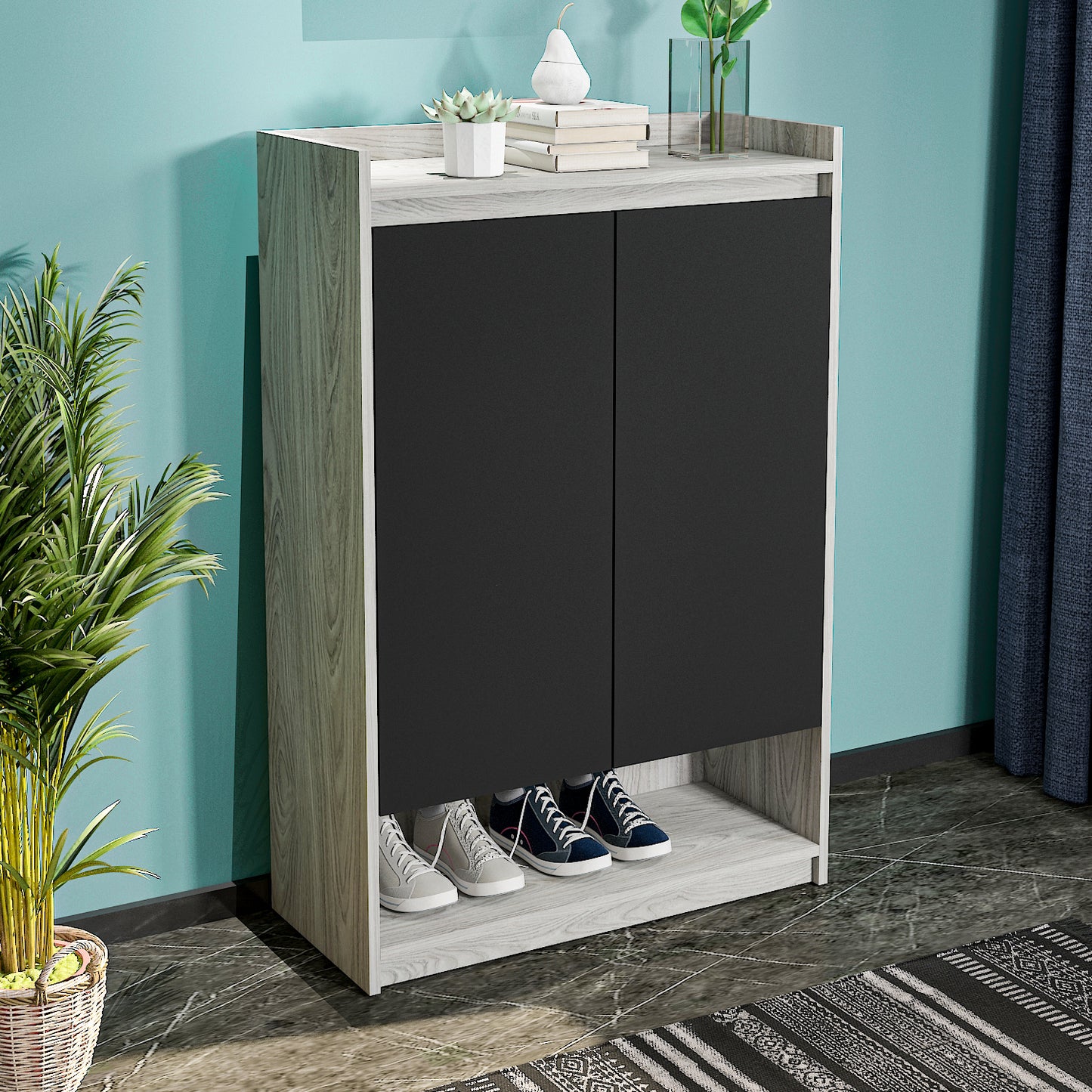 Shoe Cabinet - Multi Color - MDF - 120x80x35 cm