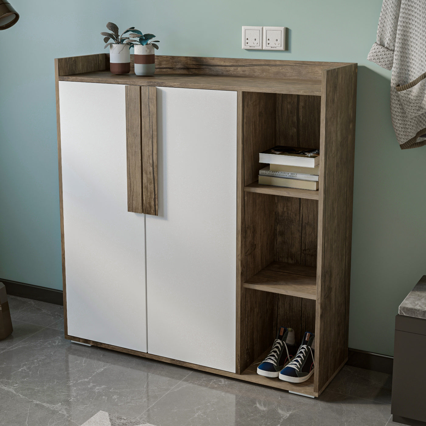 Shoe Cabinet - Multi Color - MDF - 122x115x35 cm