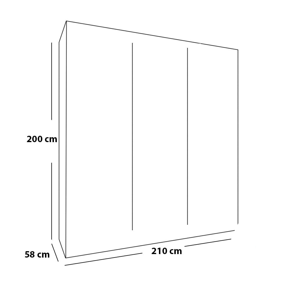 Full Bed Room - MDF Wood -4 Pieces  - Beige - Multi Size